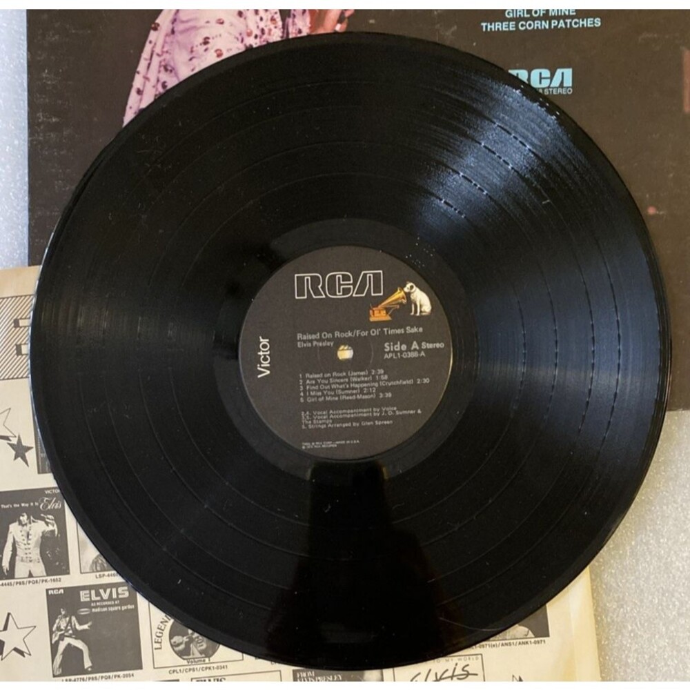 Elvis Raised On Rock / For Ol' Times Sake LP RCA APL1-0388 1970s Vinyl VG+/VG+ - Picture 3 of 5